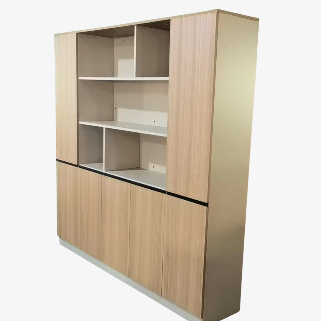 Meuble de bureau avec portes et étagères – Armoire de rangement en bois