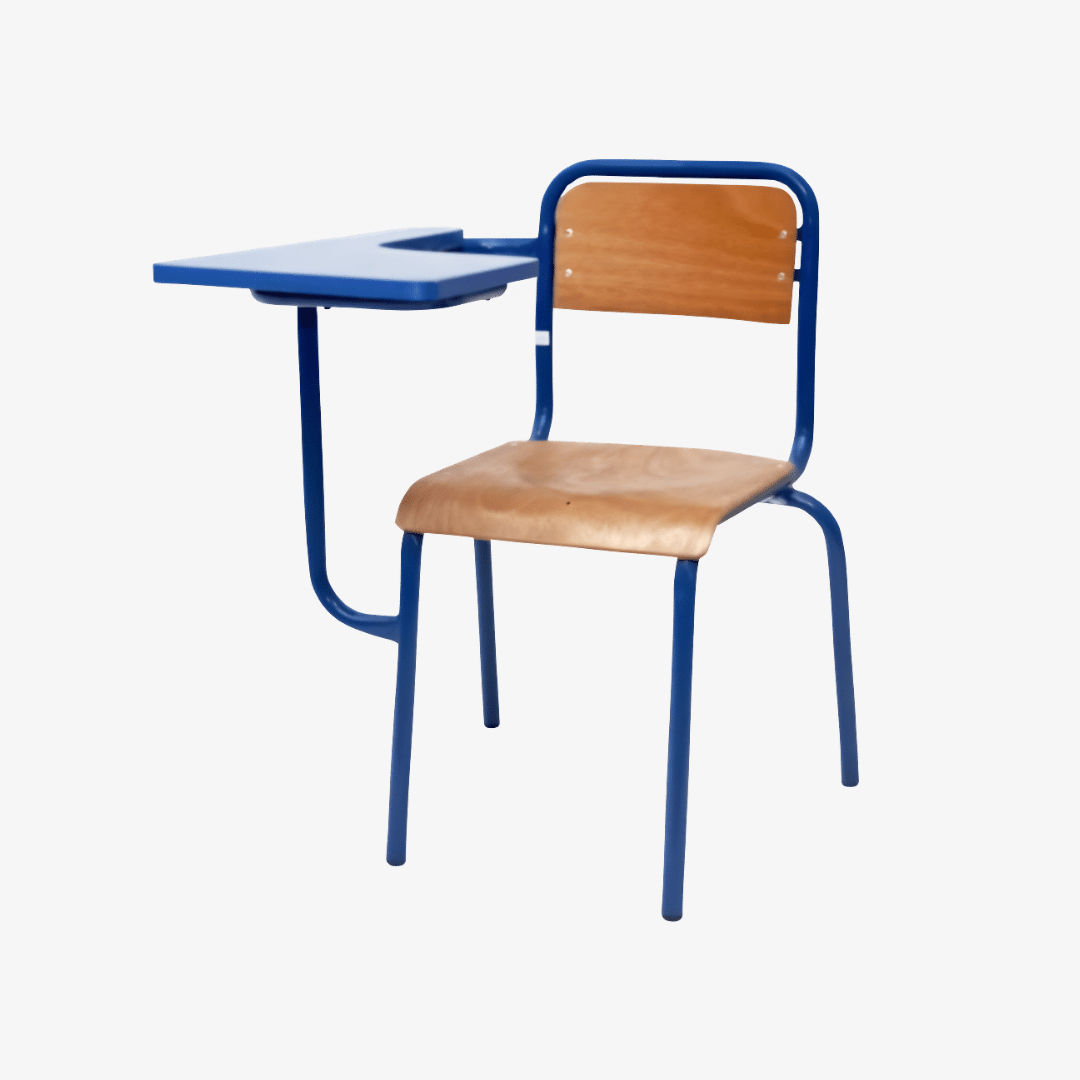 Chaise de formation à structure métallique avec surface d’écriture