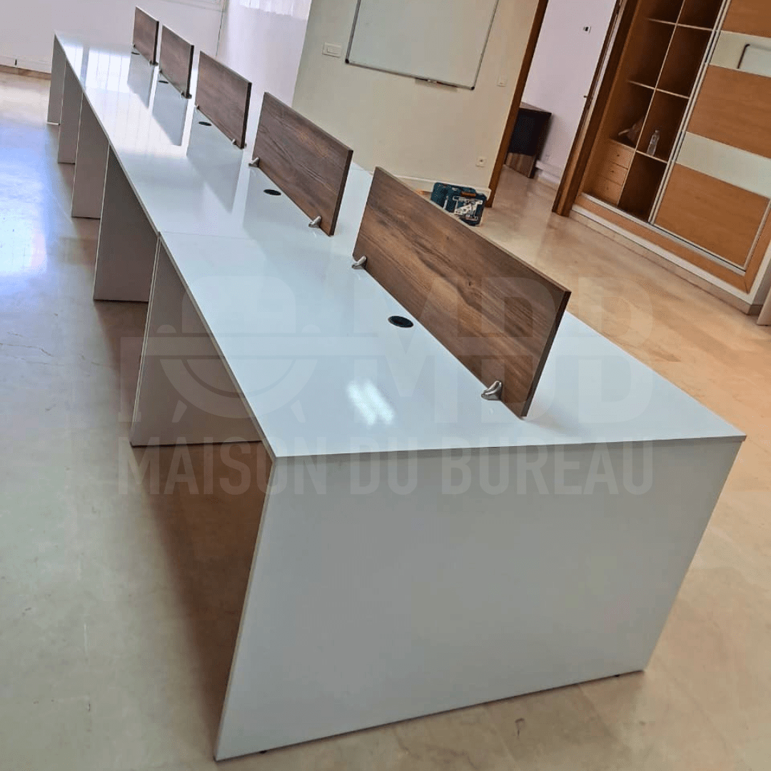 Bureau multiposte en bois MDF - Image 2